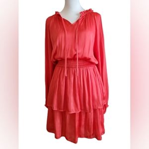 Collective Concepts, Size Small satin dress in Coral